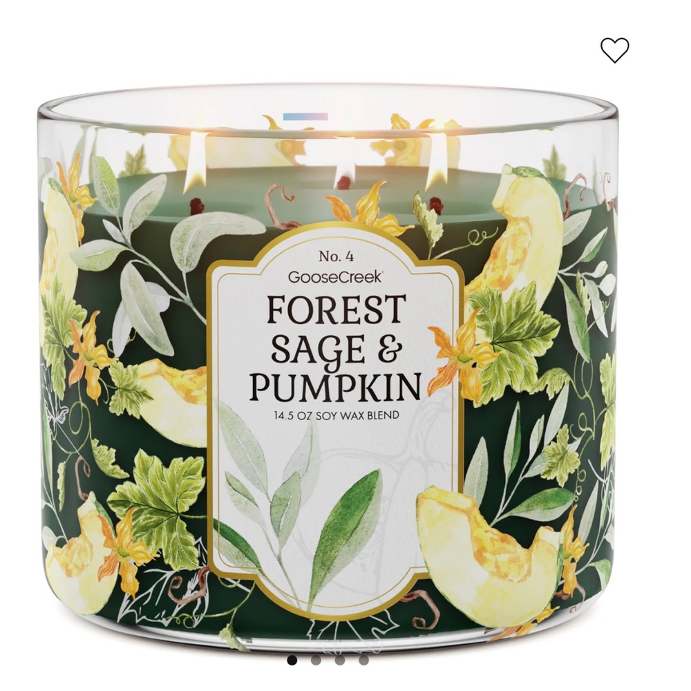 🍁🍃 Forest Sage & Pumpkin 3-Wick Candle NEW